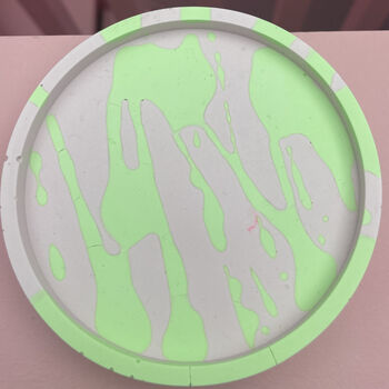 Graffiti Coasters/ Trays Lilac And Green Set Of Two, 6 of 11