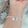 Sterling Silver Initial And Birthstone Family Bracelet, thumbnail 1 of 5