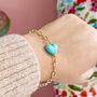 Glazed Heart Chunky Chain Bracelet, thumbnail 1 of 6