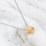Citrine Teardrop November Birthstone Necklace, Silver, thumbnail 3 of 6