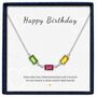 Personalised Baguette Cut Shaped Family Birthstones Necklace, thumbnail 9 of 10
