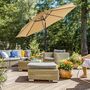 Beige Garden Parasol Umbrella With Air Vent For Patio, thumbnail 1 of 7