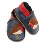 Dotty Fish Holly The Robin Soft Leather Baby Shoes With Barefoot Soles, thumbnail 4 of 7