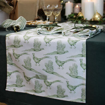 Pheasant Cotton Table Runner, 3 of 4
