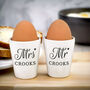 Personalised Mr And Mrs Egg Cup Set, thumbnail 1 of 3