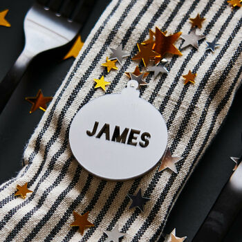 Personalised Christmas Bauble Place Setting, 5 of 5