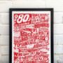 The Eighties 1980’s Decade Typography Print, thumbnail 9 of 10