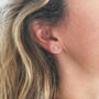 Savanne Round Gemstone And Silver Stud Earrings, thumbnail 6 of 11