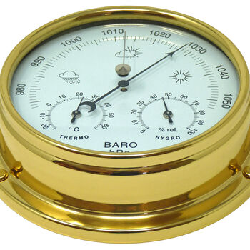 Solid Brass Barometer Hygrometer Thermometer, 4 of 10