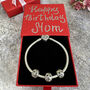 April Birthstone Charm Silver Bracelet Gift For Her, thumbnail 6 of 7