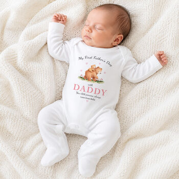 Personalised First Father’s Day Princess Baby Outfit, 3 of 7