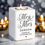 Personalised Mr And Mrs Wooden Tea Light, thumbnail 2 of 4