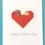 Personalised Cat And Dog Origami Heart Card, thumbnail 5 of 6