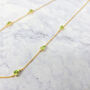 Peridot August Birthstone Minimalist Gold Necklace, thumbnail 2 of 4