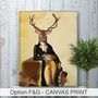 Deer Print, Deer And Chair Art, Framed Or Unframed, thumbnail 7 of 9