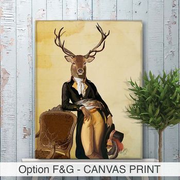 Deer Print, Deer And Chair Art, Framed Or Unframed, 7 of 9