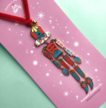 Nutcracker Pastel Decoration And Necklace, 5 of 5