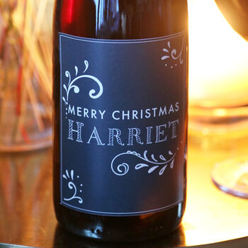 Personalised Vintage Style 'Christmas' Bottle Of Wine, 2 of 2