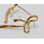 Silver And Gold Bow Bridesmaid Earrings, thumbnail 3 of 8