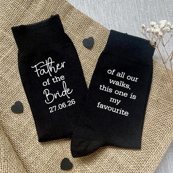 Father Of The Bride Wedding Day Socks, 3 of 3