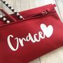 Personalised Child's Name Heart School Pencil Case, thumbnail 2 of 3