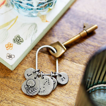 Personalised Zodiac Constellation Keyring Charm, 4 of 5