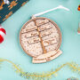 Christmas Family Snow Globe Street Sign Tree Decoration, thumbnail 7 of 7
