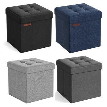 Foldable Ottoman Footrest With Storage Cube, 9 of 9