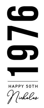 Personalised 50th Birth Year And Name Beer Glass, 3 of 7