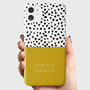 Personalised Mustard Animal Pattern Phone Case, thumbnail 1 of 6