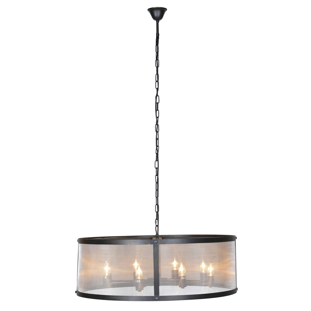 Round Metal Chandelier In Black By Out There Interiors ...