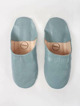 Men's Leather Babouche Slippers, 4 of 10