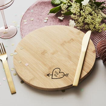 Carved Heart Personalised Chopping/Cheese Board, 6 of 6