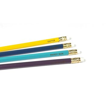 Derbyshire Dialect Engraved Pencil Set, 3 of 5