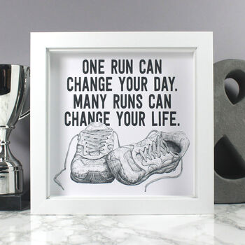 Running Quote Inspirational Art Print For Runners, 2 of 3