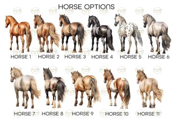 Personalised Horse Memorial Portrait Print Gift, 3 of 6