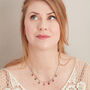 Black Rhodium Silver Tourmaline Pebble Drop Necklace, thumbnail 3 of 10