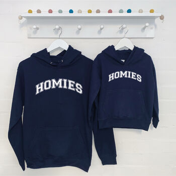 Homies. Matching Dad And Child Hoodies, 3 of 4