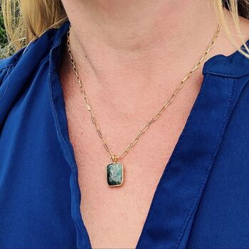 The Rectangle Emerald Necklace, 2 of 8