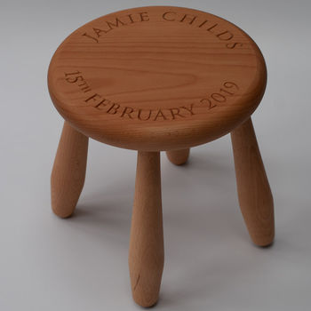 Personalised Child S Wooden Stool By Childs Co Notonthehighstreet Com   Normal Wee Stool 