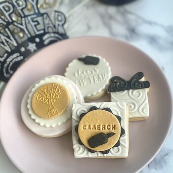 Happy New Year Personalised Letterbox Vanilla Cookies, 3 of 4
