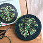 Monstera Leaf Botanical Embroidery Kit, thumbnail 9 of 9