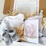 Luxury New Baby Gift Set Hamper Box. Green, Beige, Grey, Pink Or Blue, thumbnail 2 of 8