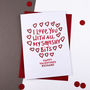 Love You With My Squishy Bits Valentines Card, thumbnail 1 of 2