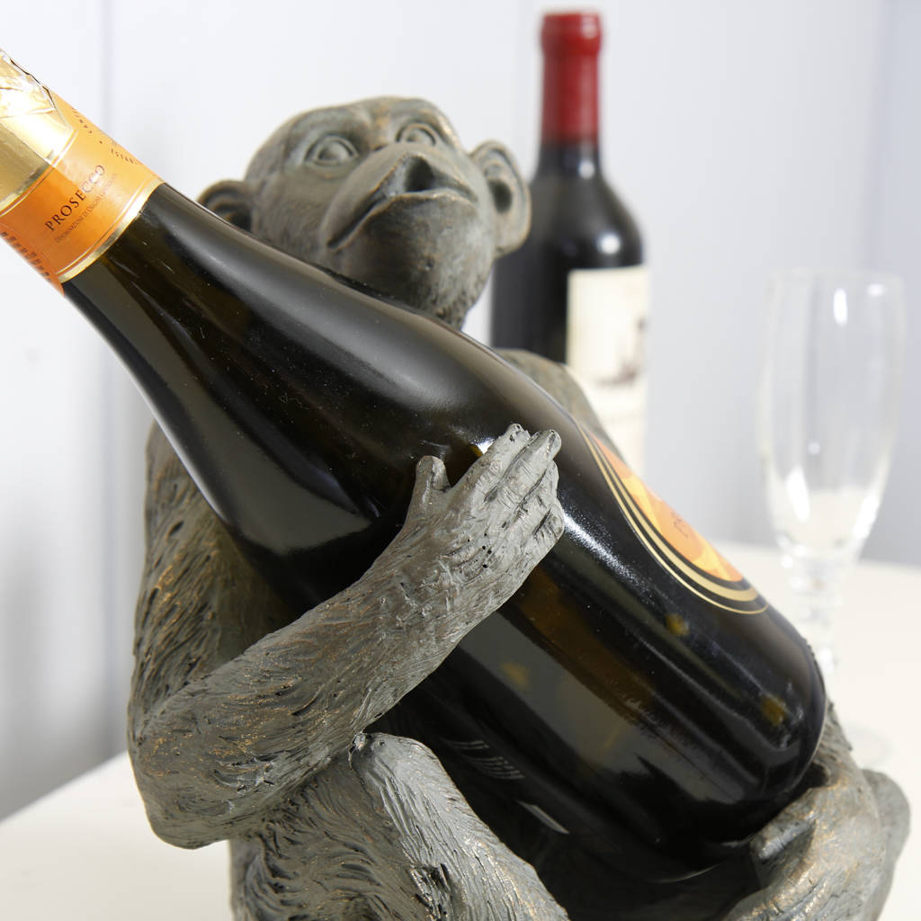 personalised monkey wine bottle holder by dibor