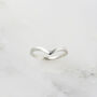Rana Sterling Silver Chevron Stacking Ring, thumbnail 3 of 5
