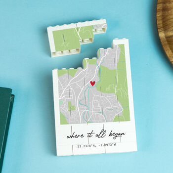 Personalised Location Lego® Brick Map Print: Anniversary And New Home Gift, 3 of 7
