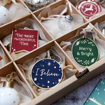 Merry And Bright Traditional Christmas Tree Decoration, 4 of 6
