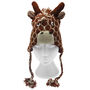 Giraffe Hand Knitted Woollen Animal Hat, thumbnail 3 of 5
