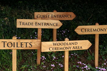 Country Lane Wooden Wedding Event Signs, 3 of 12
